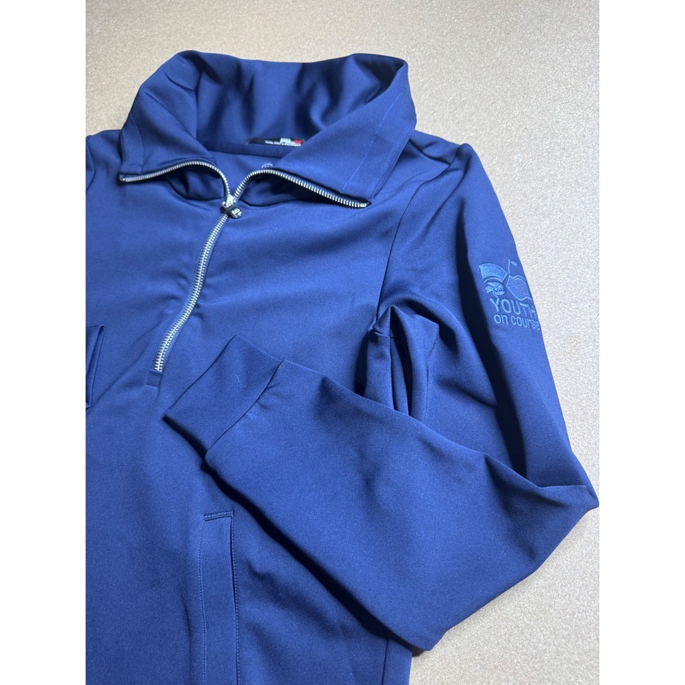 RLX Ralph Lauren Womens Navy Blue Quarter Zip Golf Pullover XS Youth On Course